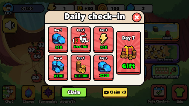 Phần thưởng hằng ngày.