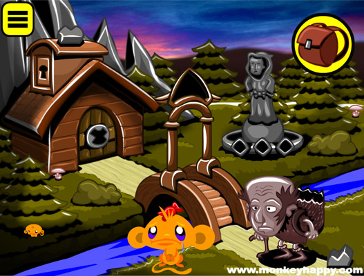 Chơi game Chú khỉ buồn: Tổ chim - GameVui.vn