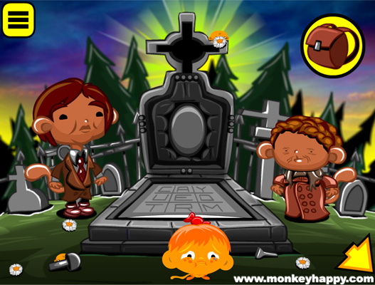 Chơi game Chú khỉ buồn: Nghĩa trang - GameVui.vn