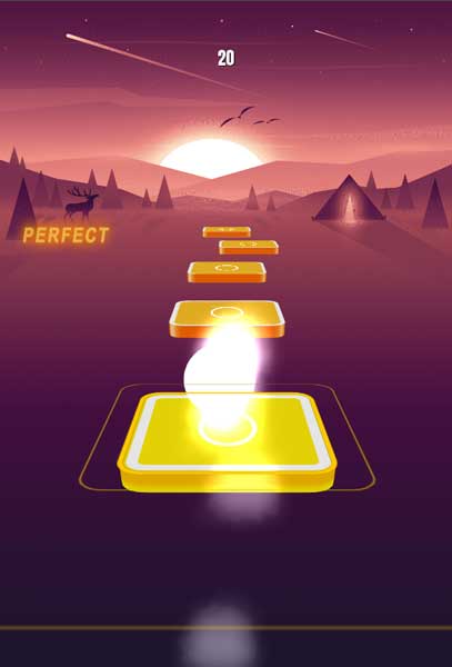 Đặt quả bóng vào đúng giữa ô gạch để tạo combo Perfect