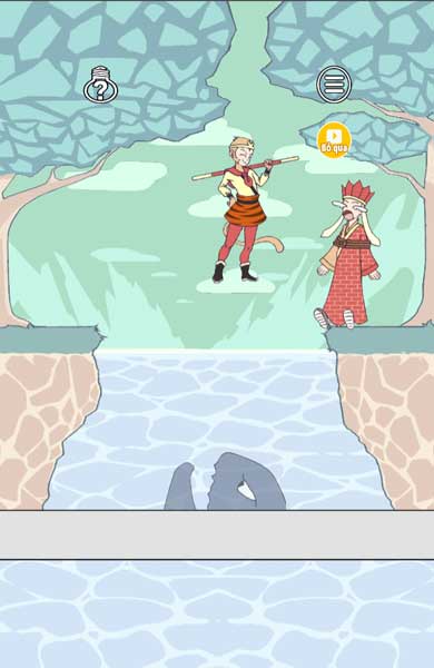 Tôn Ngộ Không cưỡi cân đẩu vân để qua sông