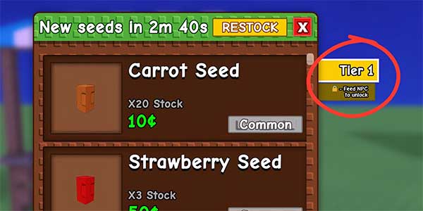 Các cấp độ của Sam's Seed Shop