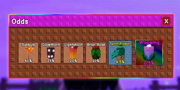 Tất cả cây trồng trong Gói Hạt Giống Phép Thuật (Enchanted Seed Pack)