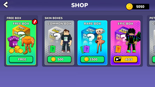 Mở khoá các hòm phần thưởng.