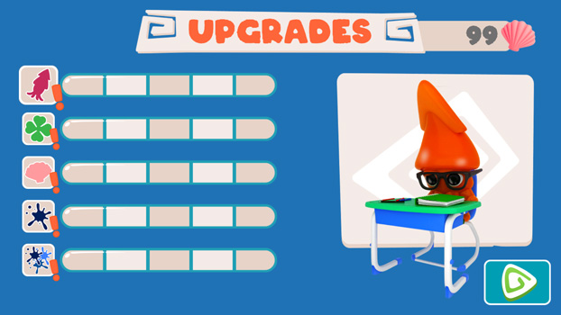 Nâng cấp kỹ năng cho chú mực của bạn.