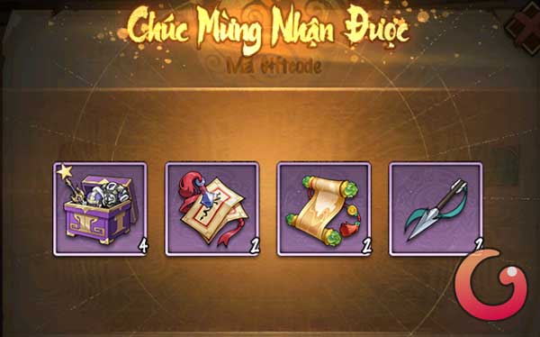 Phần thưởng đổi code