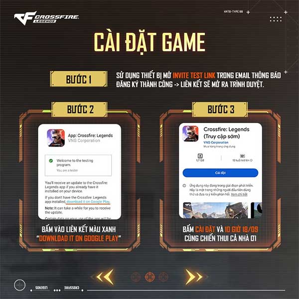 Cách cài đặt bản Crossfire: Legends truy cập sớm