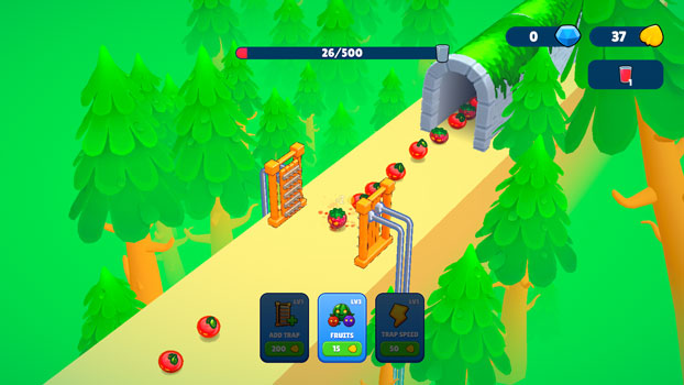 Đặt các cạm bẫy để ép trái cây.