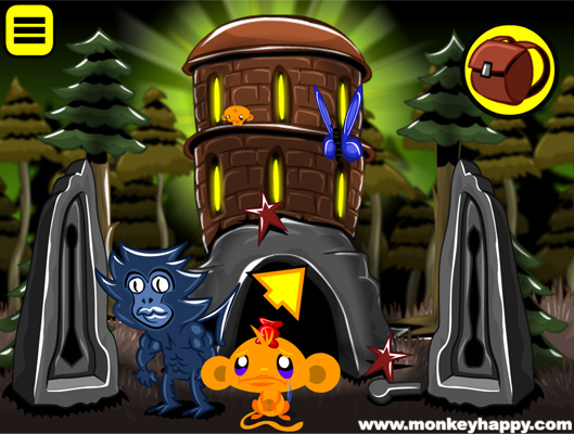 Chơi game Chú khỉ buồn: Yêu tinh xanh - GameVui.vn