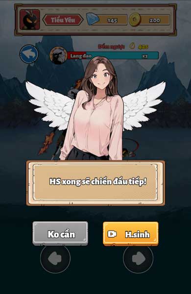 Xem video QC để hồi sinh và chiến đấu tiếp