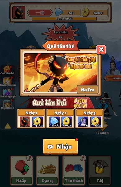 Nhận quà tân thủ Ngộ Không đại chiến