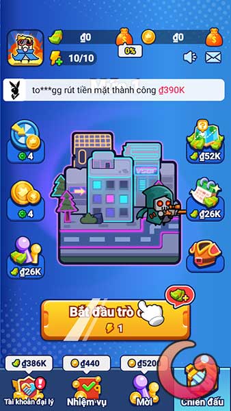 Bắt đầu trò chơi