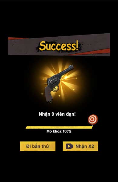 Hoàn thành cấp độ và mở khóa loại súng tiếp theo