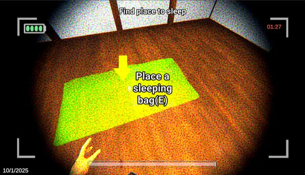 Bấm phím E để tương tác với đồ vật