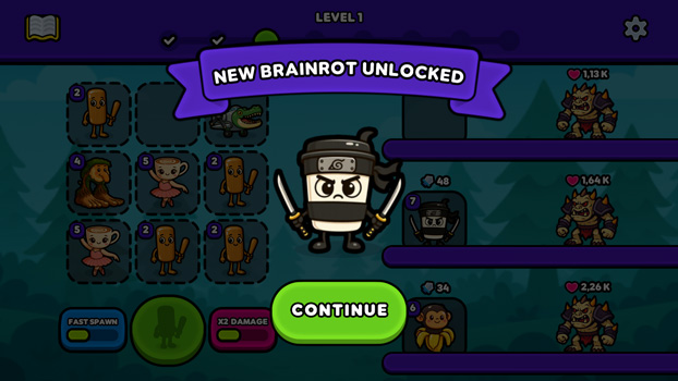 Mở khoá các chiến binh mới.