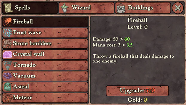 Nâng cấp kỹ năng.