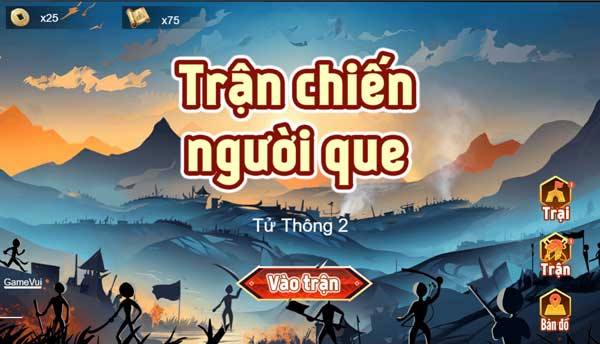 Chơi game Trận chiến người que - GameVui