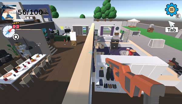 Quan sát tổng thể khuôn viên bên trong và ngoài ngôi nhà