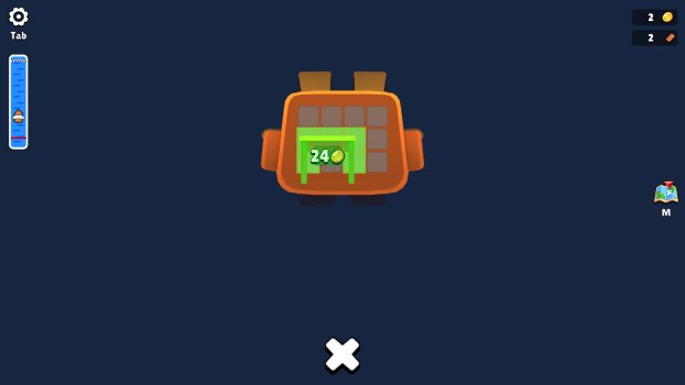 Sắp xếp các kho báu vào balo.