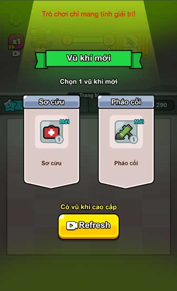 Nhận thêm quân tiếp viện khi đủ mốc