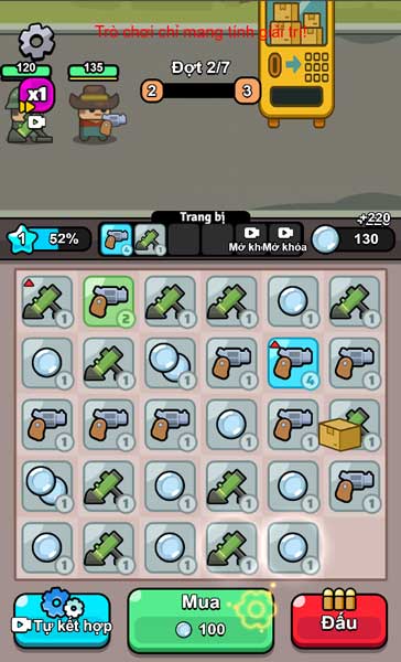 Dùng xu bạc để mua thêm thật nhiều trang bị từ máy bán hàng