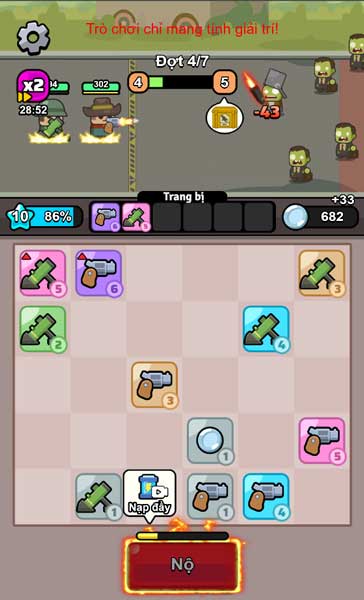 Trang bị tím sẽ có chỉ số cao hơn trang bị xanh