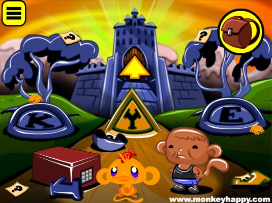 Chơi game Chú khỉ buồn: Lâu đài - GameVui.vn