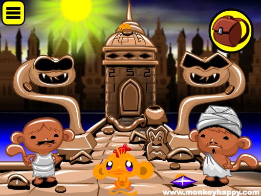 Chơi game Chú khỉ buồn: Thần đèn - GameVui.vn