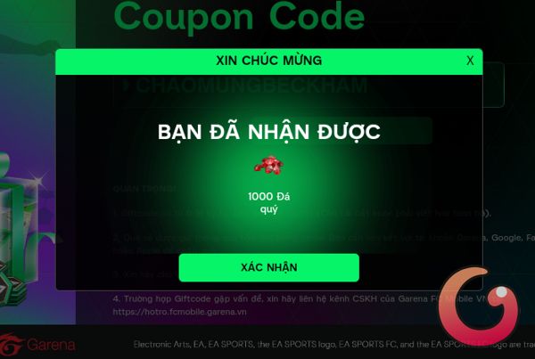 Phần thưởng đổi code