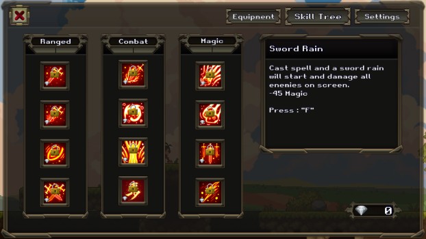 Nâng cấp các kỹ năng.