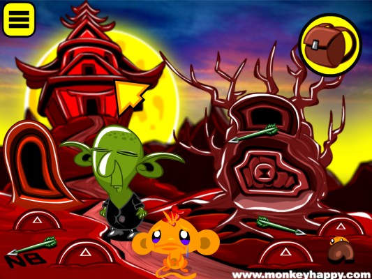 Chơi game Chú khỉ buồn: Gương mặt đá - GameVui.vn