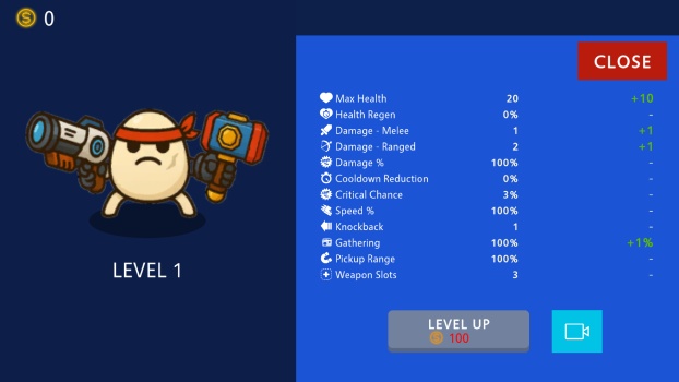 Nâng cấp nhân vật của bạn.