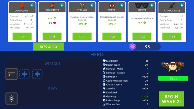 Mua, sử dụng các vũ khí.