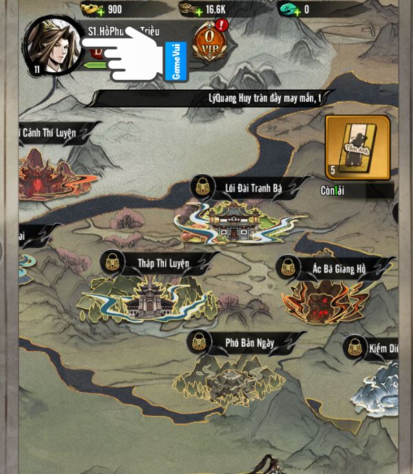 CHạm vào ảnh đại diện