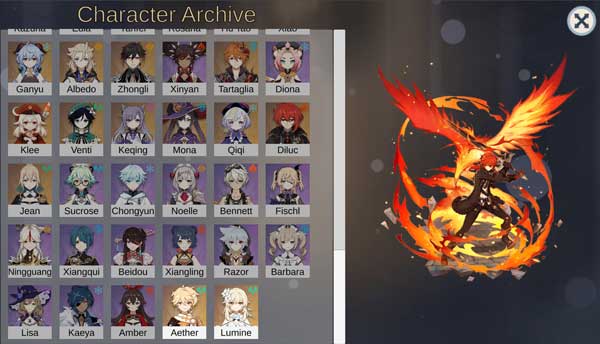 Rất nhiều mẫu nhân vật