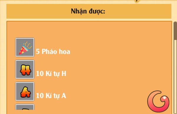 Phần thưởng đổi code