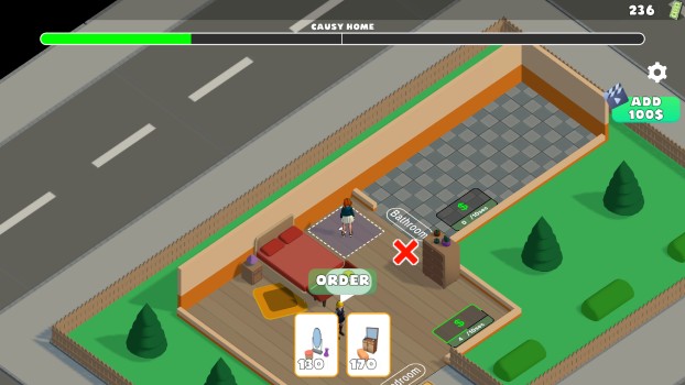 Mở khóa các đồ dùng.