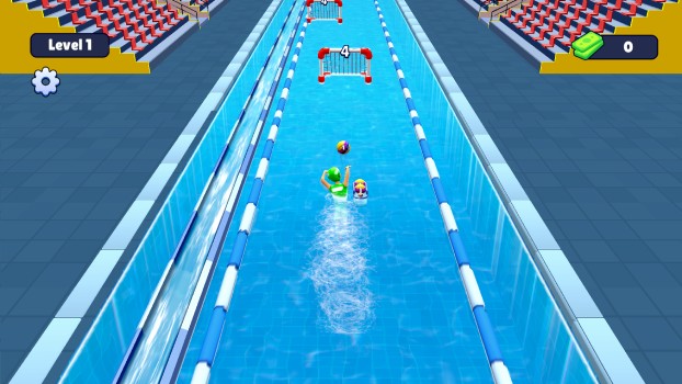 Ném bóng vào lưới để ghi điểm.