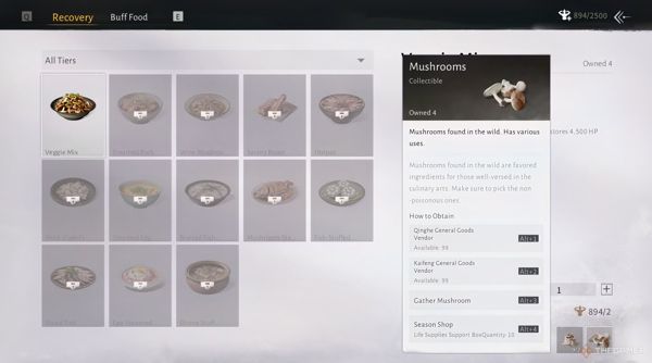 Những công thức Recovery Dish 