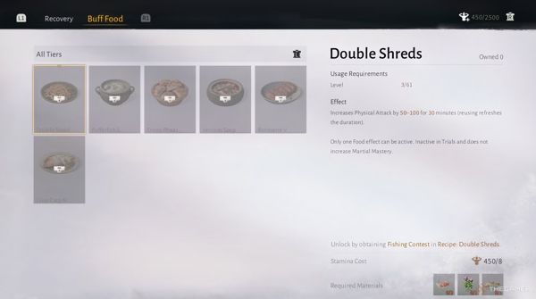 Công thức Buff Food 