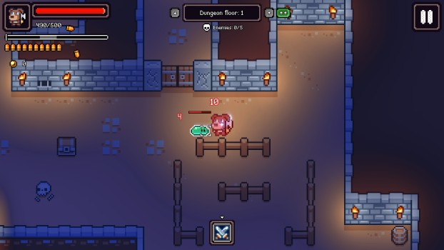 Đánh bại các quái vật trong hầm ngục.