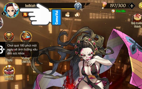 CHạm vào ảnh đại diện