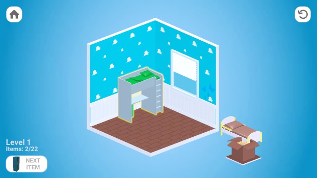 Lắp đặt nội thất cho căn phòng.