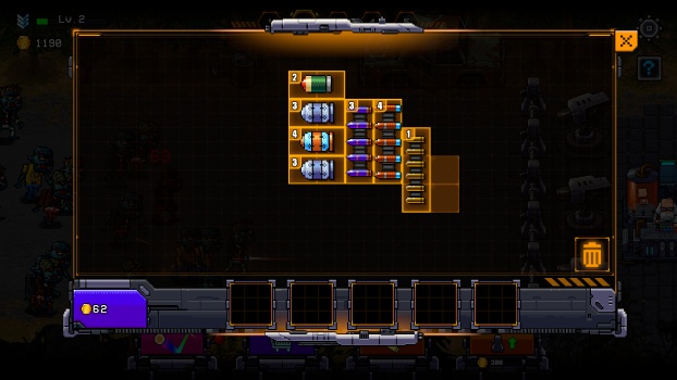 Sắp xếp các loại vũ khí vào balo một cách khéo léo.