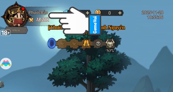 Chạm vào ảnh đại diện