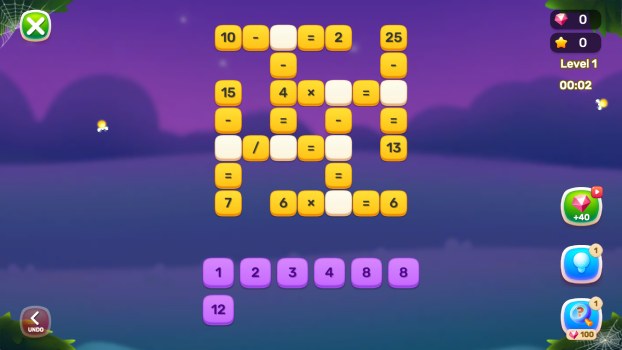 Ghép các số sao cho phép tính đúng.