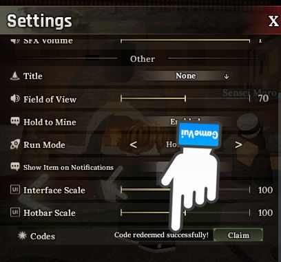 Code redeemed successfully