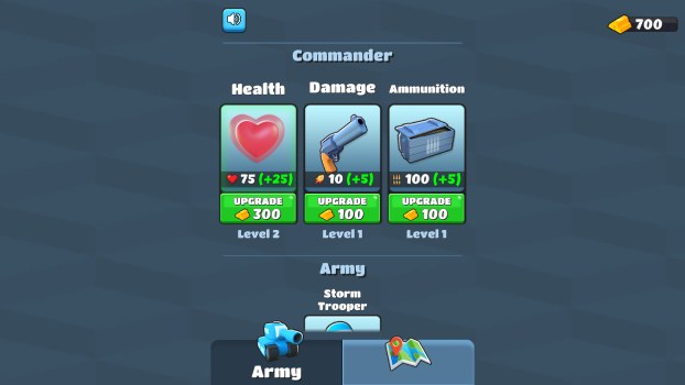 Nâng cấp quân đội và chỉ huy.