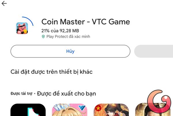 Chờ trò chơi cài đặt