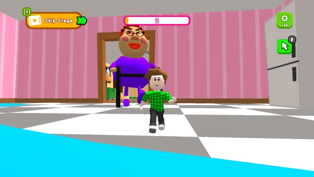 Chạy trốn khỏi sự truy bắt của Granny.